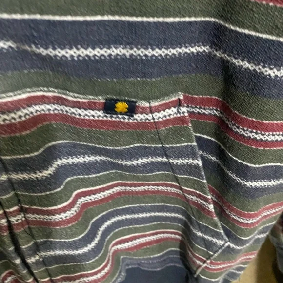 Lucky Brand Men's Zip-Up Striped Sweater - Blue and Red- M - Picture 4 of 5